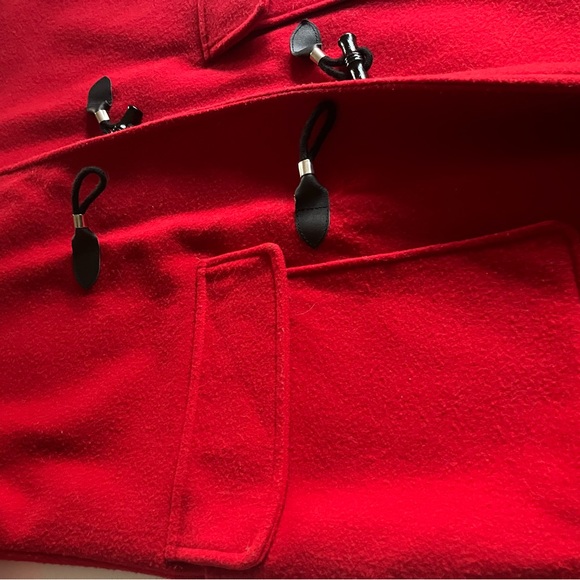 Vintage Red Wool Hooded Duffle Coat - Picture 13 of 13